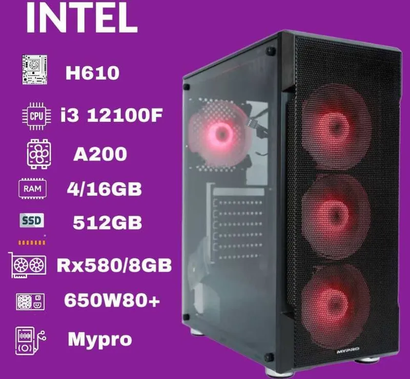 Игровой компьютер Intel Core i5 12100/Rx 580/16GB Игровой компьютер Intel Core i5 12100/Rx 580/16GB