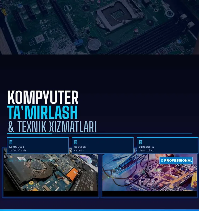 Kompyuter remont Noutbuk компьютер ремонт Windows uyga boramizToshkent
