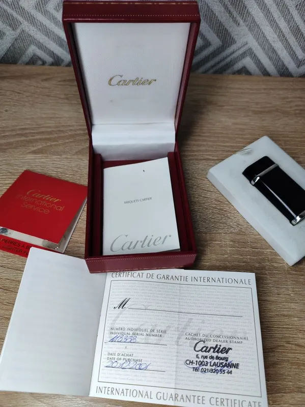 Cartier зажигалка оригинал с коробкой и документами — фото 5