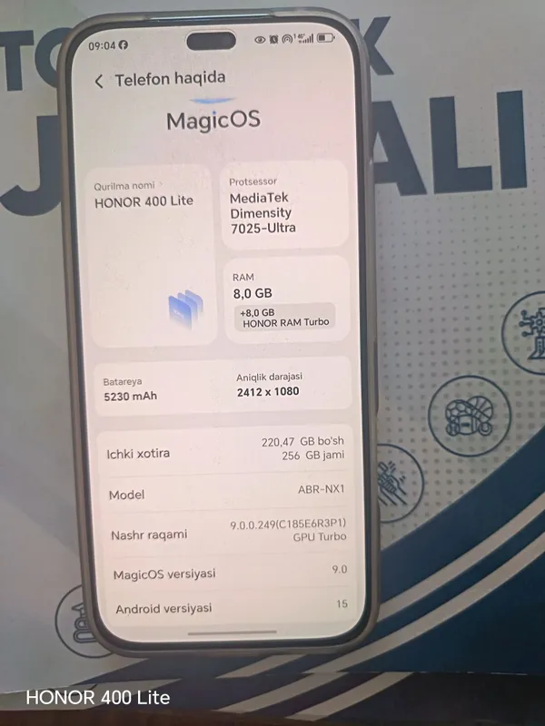Honor 400 lite yangi 2