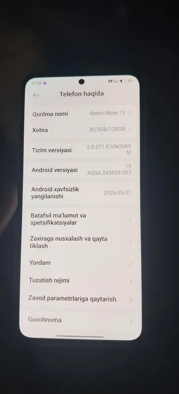Redmi not 13 ... 1 Redmi not 13 ... 1