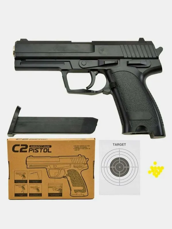 C2 temir pistolet Пистолет C2 с пулями. Optom va donaga bor. Оптом — фото 1