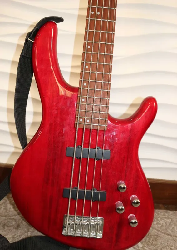 Cort bas-gitarasi, 5 torli + g‘ilof va kabel, deyarli yangi 2 Cort bas-gitarasi, 5 torli + g‘ilof va kabel, deyarli yangi 2