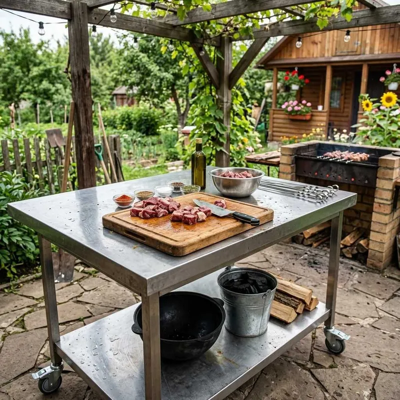 Стол нержавейка для двора и мангала Dacha stoli Nerjaveyka — фото 4