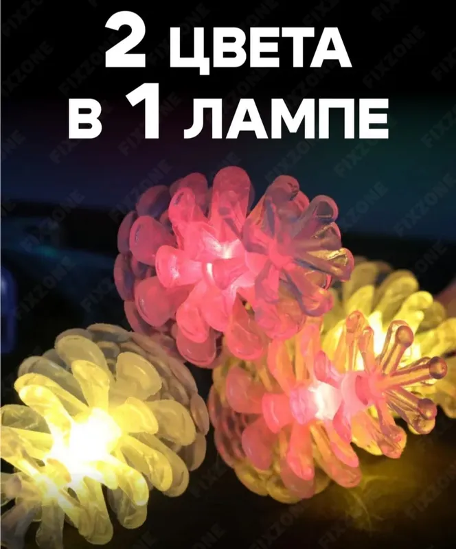 Гирлянда новогодняя разноцветная светодиодная 5м 6