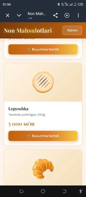 Dastafka bilan ishlaydiganlar uchun web sayt — фото 3