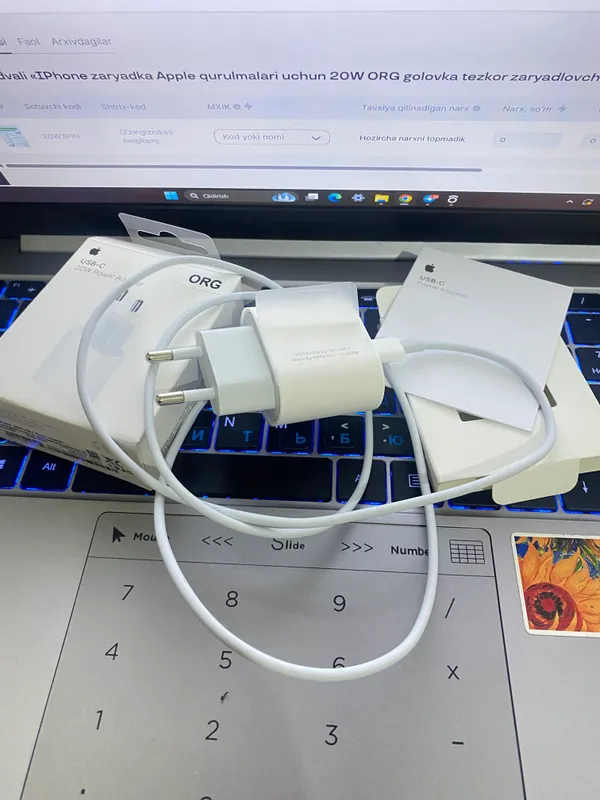 Iphone  zaryadka apple Adapter 20w
