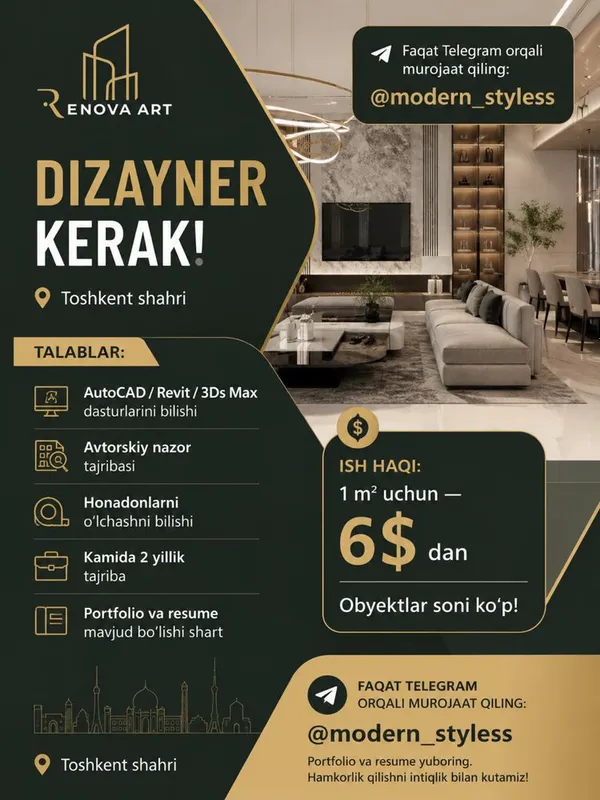 Interyer dizayner kerak