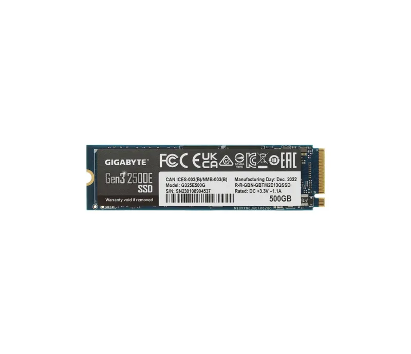 - Твердотельный накопитель SSD M.2 500GB Gigabyte Gen4 2500E NVMe 1