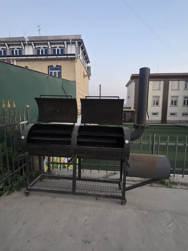 Offset smoker, barbekyu chekuvchi pech 2 Offset smoker, barbekyu chekuvchi pech 2