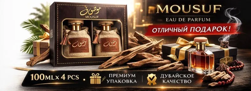 MOUSUF 4×100 мл EDP | Дубайский | 100 000 за 1 шт | Подарочный набор — фото 3