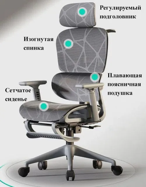 Dragon 3D geymer kreslosi, oyoq qo‘yish tagligi bilan, yangi 5