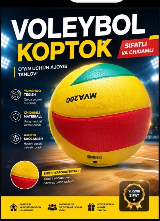 Volleyball koptok MVA 200 modeli yangi