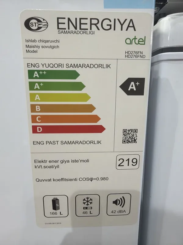 Artel HD 276 DDoq rangi Serisi qarasi bor — фото 1