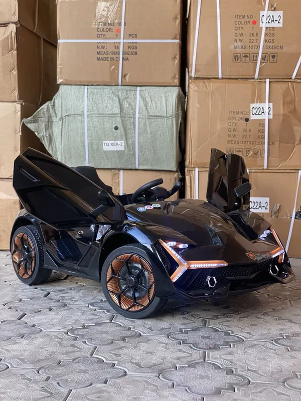 Lamborghini детская машина с открывающимися вверх дверями, электромобиль 4
