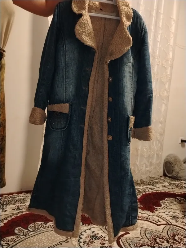 зимний пальто джинсы