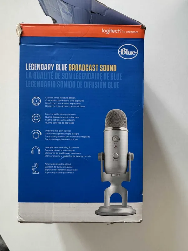 Studiya Mikrofoni Blue Yeti USB — qutisi va foam himoyasi bilan — фото 3