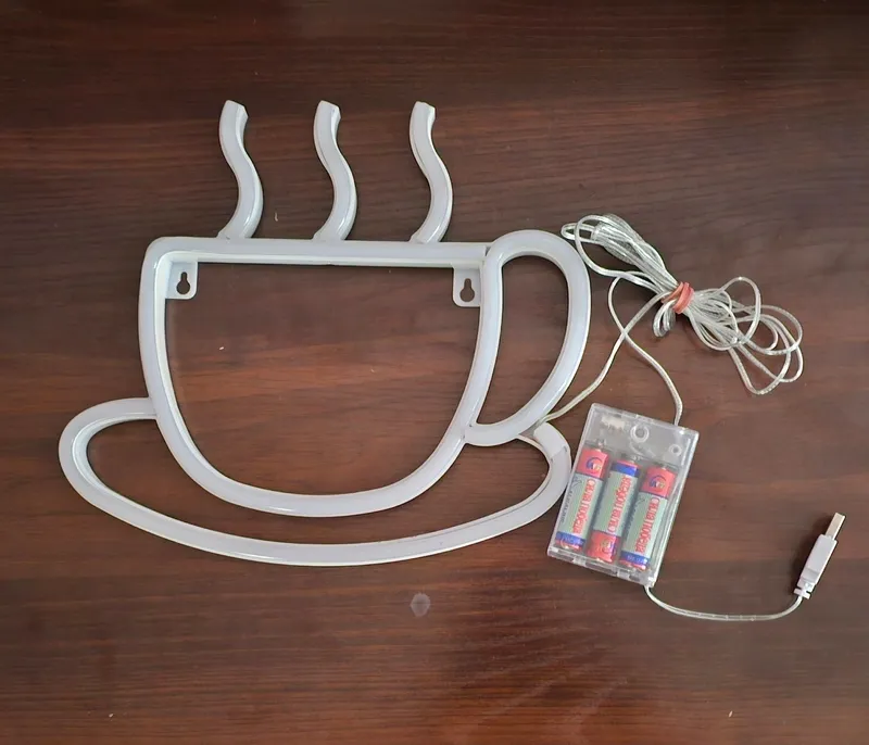 Coffee Reklama chiroq neon ko'rinishda 2 Coffee Reklama chiroq neon ko'rinishda 2
