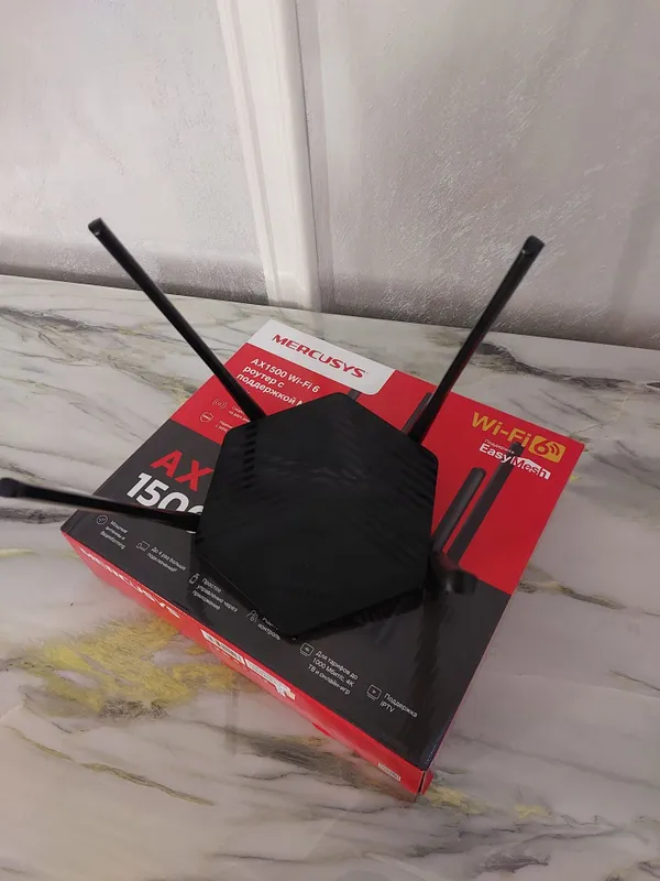 Wifi 6 авлод mercusys MR60X AX1500 Wi-Fi 6 двухдиапазонный wifi роутер — фото 3