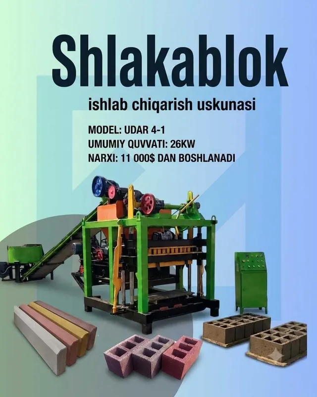 Shlakablok ishlab chiqarish uskunasi 1
