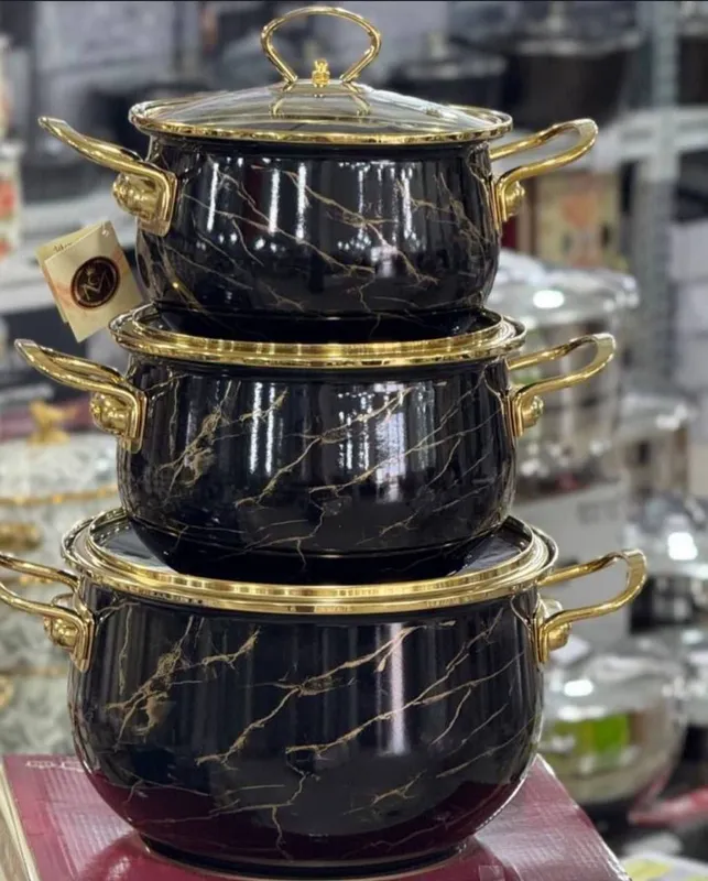 Набор кастрюль с крышками — 3 предмета — фото 3