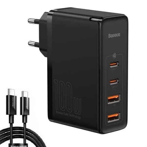 Baseus Gan 2 PRO 100w зарядное устройство адаптер для зарядки 65w — фото 1