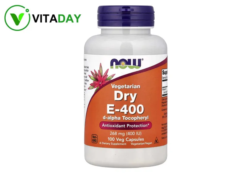 NOW Foods Dry E-400 витамин E-400 268 мг 100 вегетарианских капсул