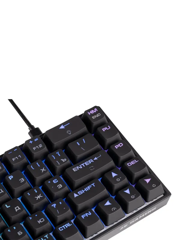 Механическая клавиатура 2E Gaming KG380 (68 кнопок, RGB, беспроводная/проводная, Blue Switch) — фото 6