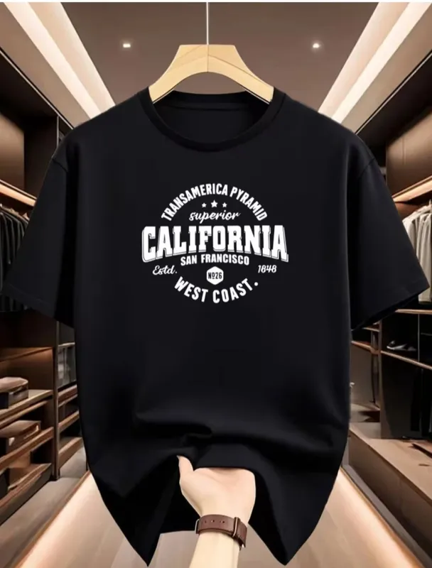 Белые футболки с надписью CALIFORNIA 2 Белые футболки с надписью CALIFORNIA 2
