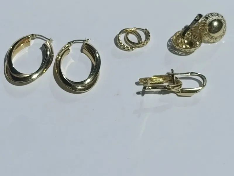 Тилла зирак, Золотые серьги, CARTIER Проба 585,вес 4,11 гр — фото 2