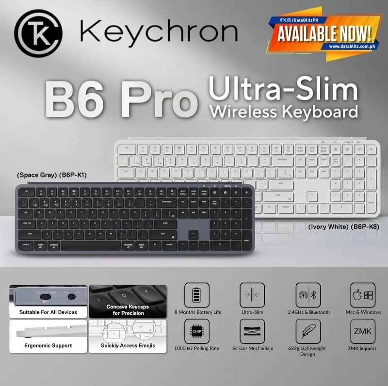 Русская Раскладка! Keychron B6 PRO (Аналог mx keys s) без подсветки