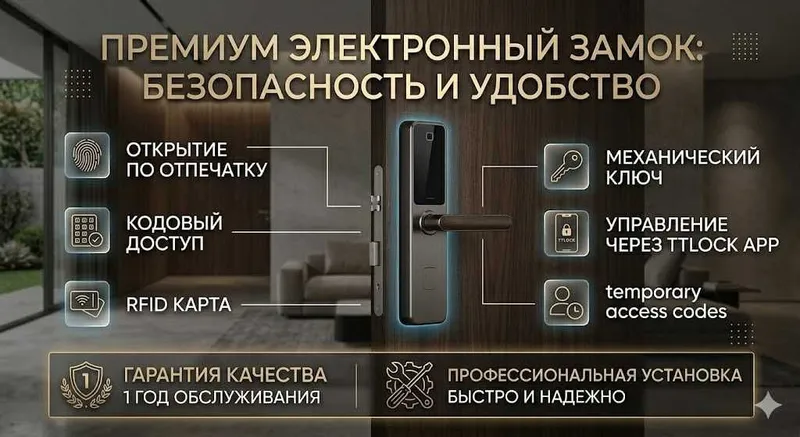 Электронный биометрический замок с отпечатком пальца и Wi-Fi