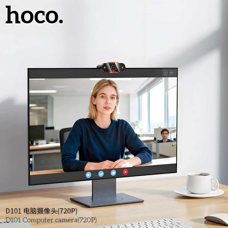 Hoco D101 Компьютерная HD веб-камера 720P с микрофоном шумоподавления