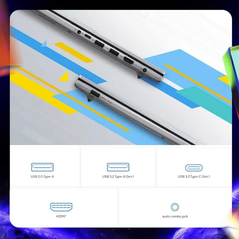 Noutbuk Asus Vivobook 14, Intel Core 5 120U, 8/256 gb, 14.0" FHD LCD — фото 3