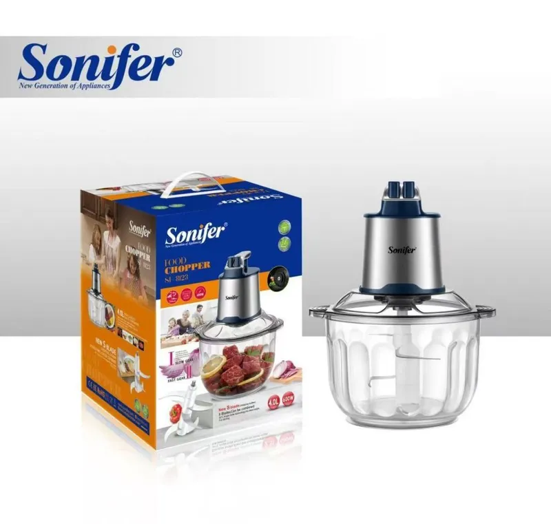 Chopper Sonifer SF-8123 4L sifatli maxsulot 600w dastafka bor 1 Chopper Sonifer SF-8123 4L sifatli maxsulot 600w dastafka bor 1
