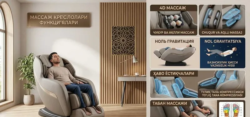 Массажное кресло — точечное решение боли в пояснице и шее Массажное кресло — точечное решение боли в пояснице и шее
