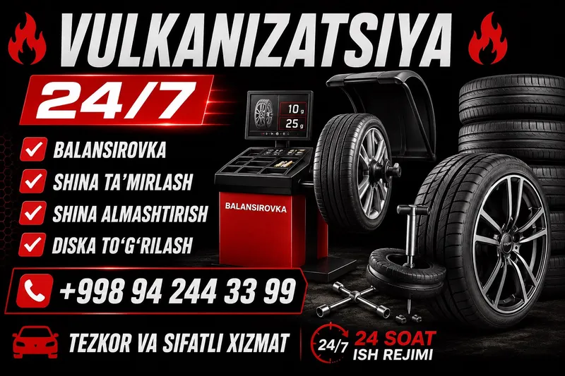 Вулканизация 24/7, выезд Ташкент 3
