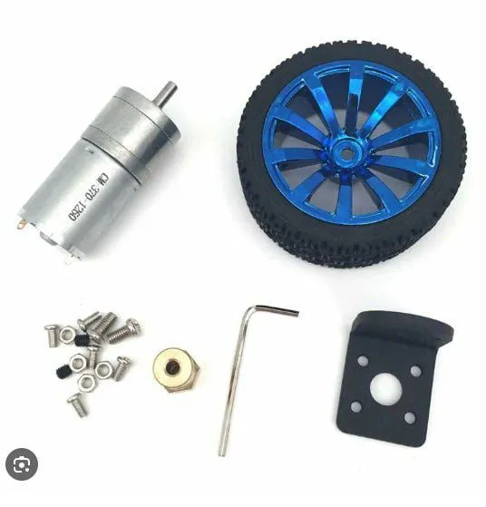 Мотор + колесо (пара) JGA25-370 12V 620RPM 2 Мотор + колесо (пара) JGA25-370 12V 620RPM 2