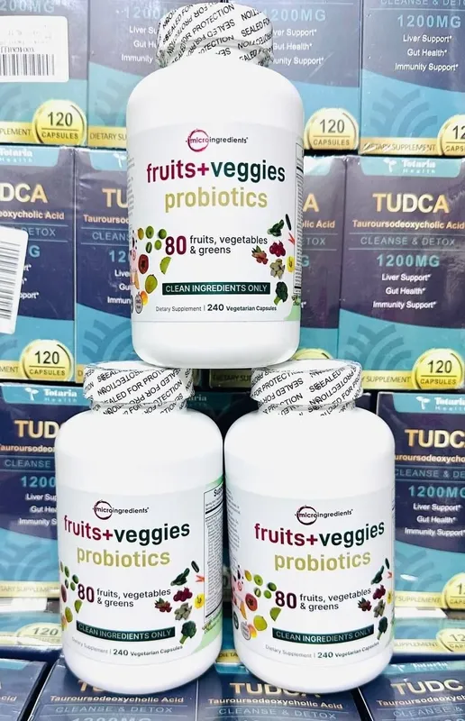 Пробиотик, probiotik,Fruit + veggie probiotics,бифидобактерии,240 kaps