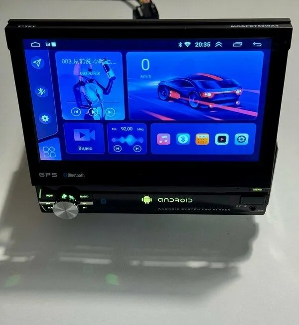 Автомагнитола 1 din 7505A-5712B с выдвижным экраном 4/64GB IPS DSP Car — фото 6
