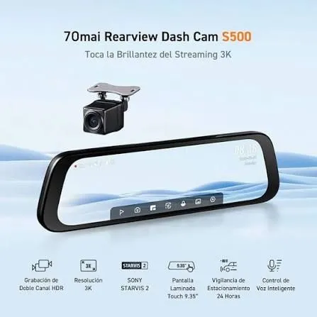 70mai S500 videoregistrator + HDR RC13 orqa kamera