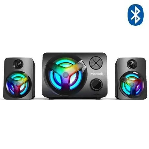 Microlab U210 #11W RMS (3*2+5W) TF, USB, FM, RGB o‘yin karnayi 3