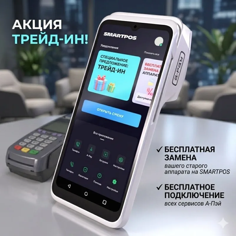 Кассовый аппарат + терминал 3 в 1. UZCARD/HUMO Кассовый аппарат + терминал 3 в 1. UZCARD/HUMO