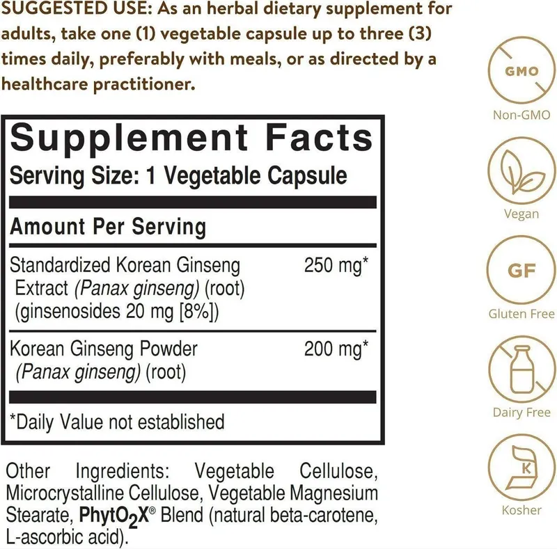 Экстракт корня корейского женьшеня Solgar Korean Ginseng Root Extract. — фото 2