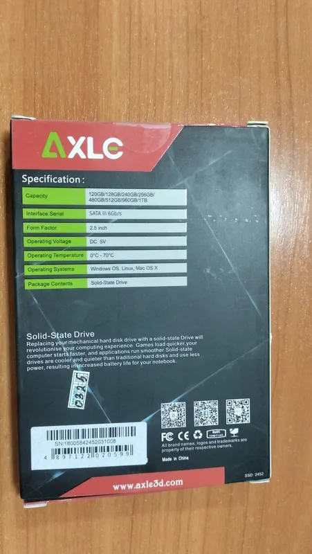 512 SSD 2.5 SATA III 6 Gb/s yangi pachkada turilb boʻlish narxi