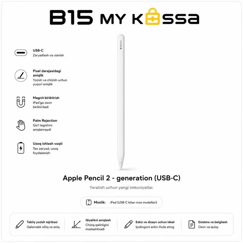 Apple Pencil ( USB-C) / Dastavka
