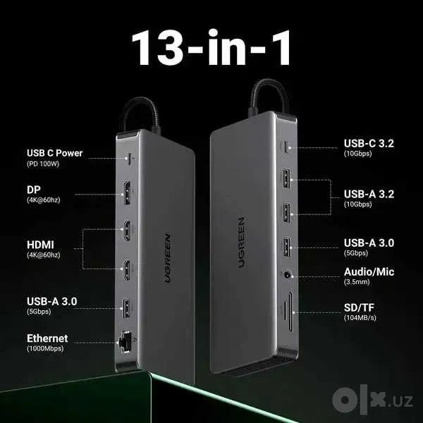 Ugreen CM681 — Универсальный 13-в-1 USB-C Хаб 3 Ugreen CM681 — Универсальный 13-в-1 USB-C Хаб 3