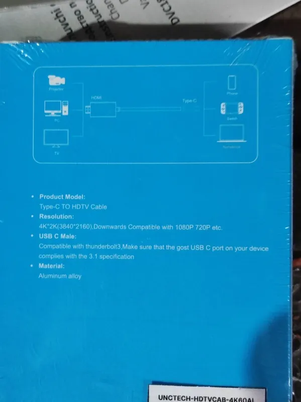 Type C to HDTV (HDMI) kabel 2 Type C to HDTV (HDMI) kabel 2