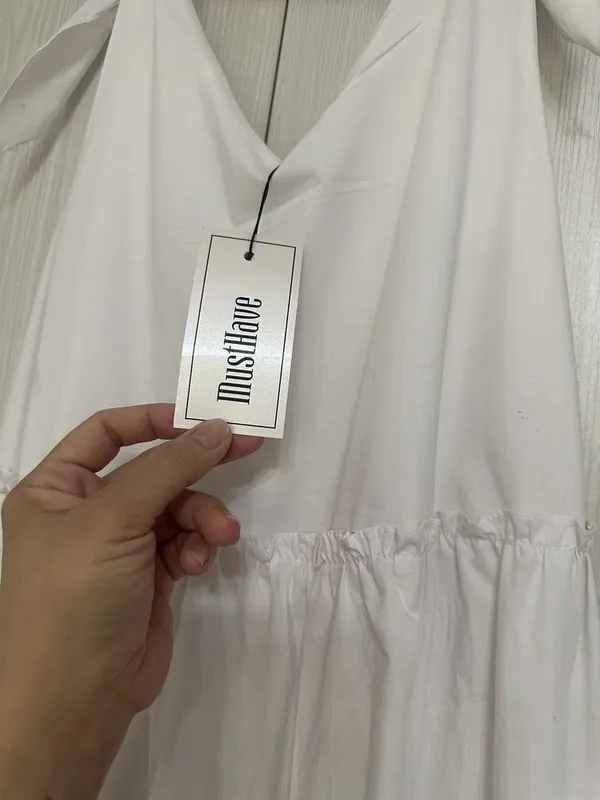 Белое хлопковое платье макси MustHave (новое с биркой) 5 Белое хлопковое платье макси MustHave (новое с биркой) 5