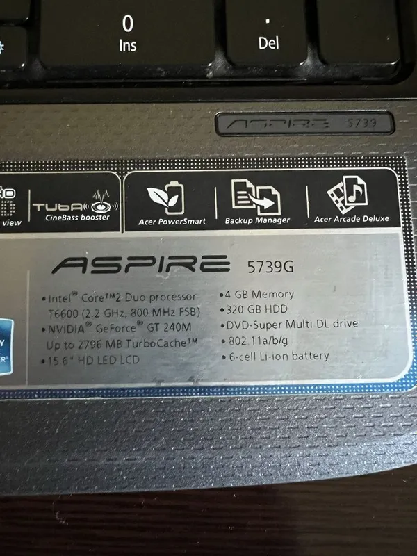 Ноутбук Acer aspire 5739g — фото 2